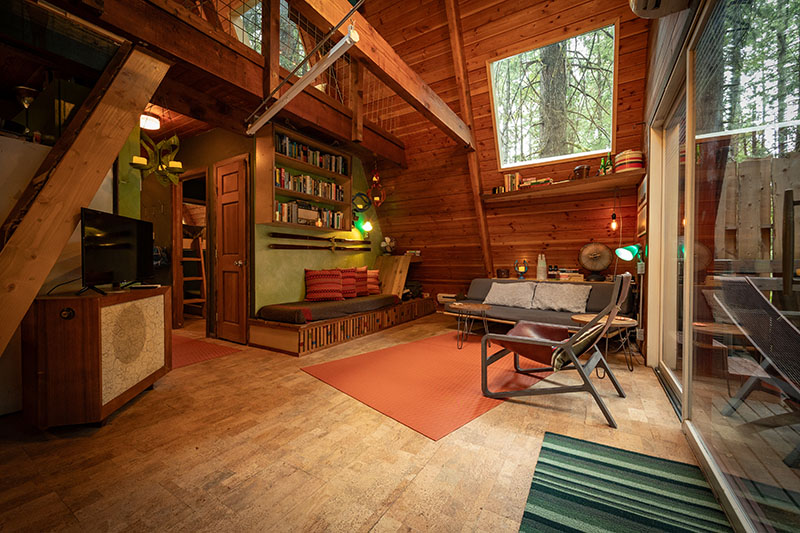 Living Room at Little Owl Cabin